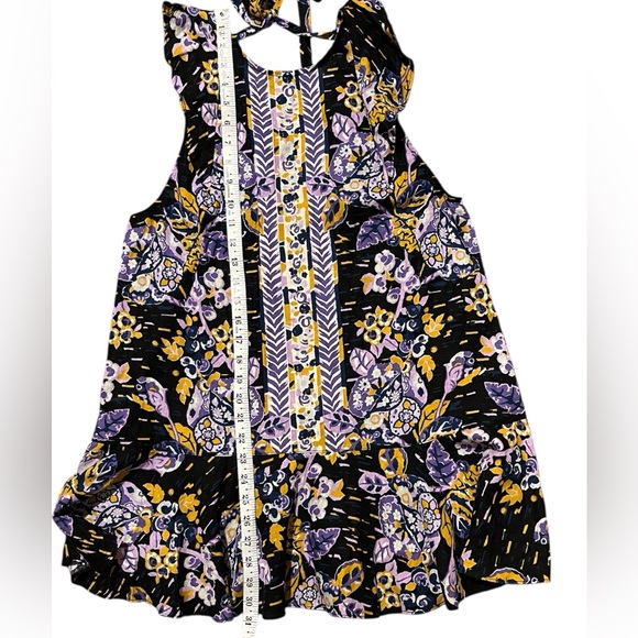 Free People NWT Women's Summer in Tulum Tunic Shirt Top Purple Floral Size Small - Picture 15 of 15